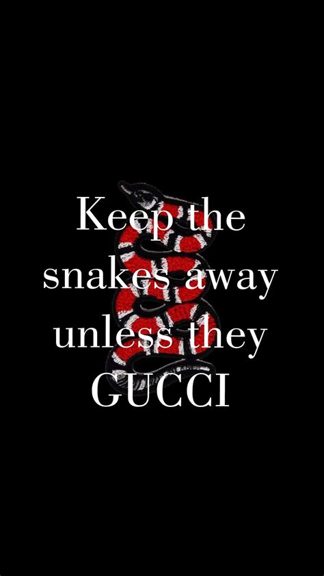 keep snakes away unless they gucci|Keep the Snakes Away Unless They Gucci .